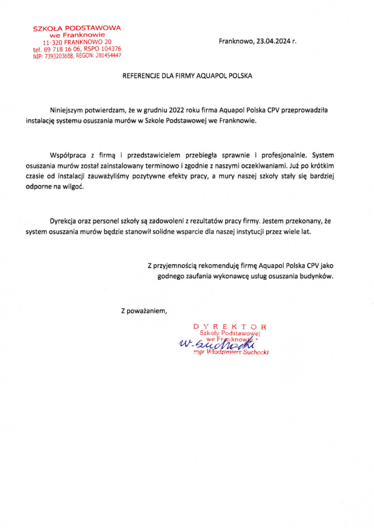 Szkoła Podstawowa, Franknowo