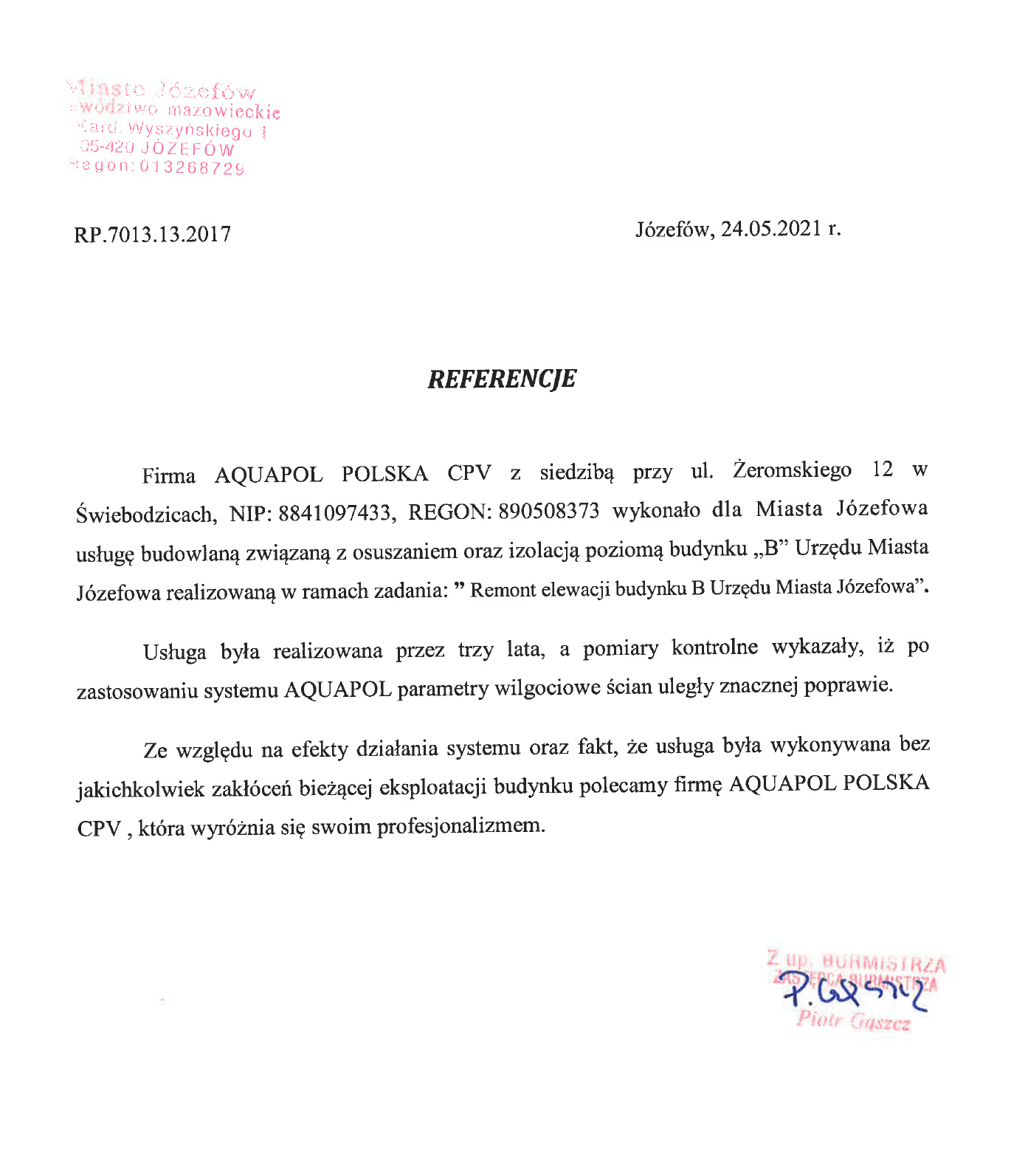 Urząd Miasta, Józefów