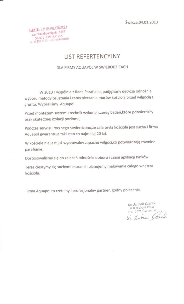 Kościół parafialny, Świlcza